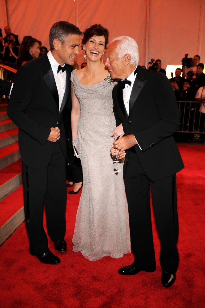 2008 GA con George Clooney e Julia Roberts al Met Gala a New York (credits Stefano Guindani/SGP)