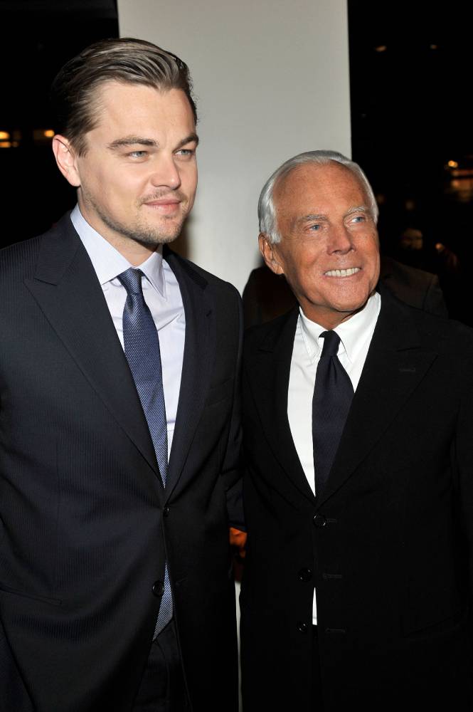 5) 2009 GA con Leonardo Di Caprio all’Armani 5th Avenue (Courtesy of Giorgio Armani)